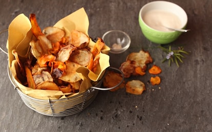 Chips di verdure al forno