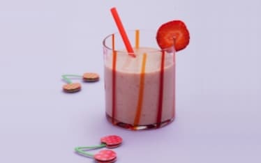 Frullato di fragola e banana al cacao