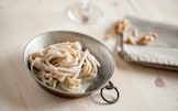 Linguine integrali con pecorino e noci