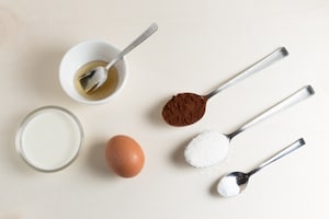 Preparazione Mug cake ﻿al cacao e cocco senza glutine - Fase 1