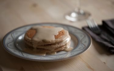 Pancake integrali con zabaione all'aceto balsamico