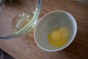 Preparazione Pancake integrali con zabaione all'aceto balsamico - Fase 1