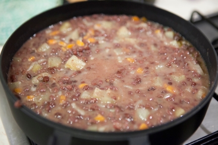 Preparazione Zuppa di patate e fagioli Azuki - Fase 6 Preparazione Zuppa di patate e fagioli Azuki - Fase 6