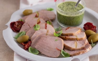 Arrosto con olive e pomodori secchi