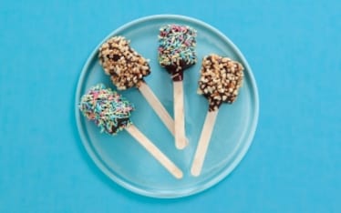 Finti gelati di banana e cioccolato