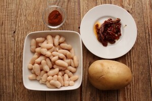 Preparazione Hamburger vegetariano - Fase 1