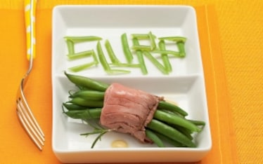 Mazzetti di fagiolini in fascia di roastbeef