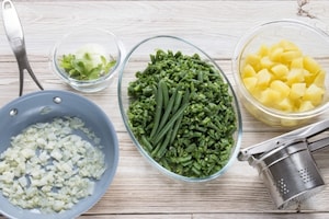 Preparazione Polpettone alla ligure di patate e fagiolini - Fase 1