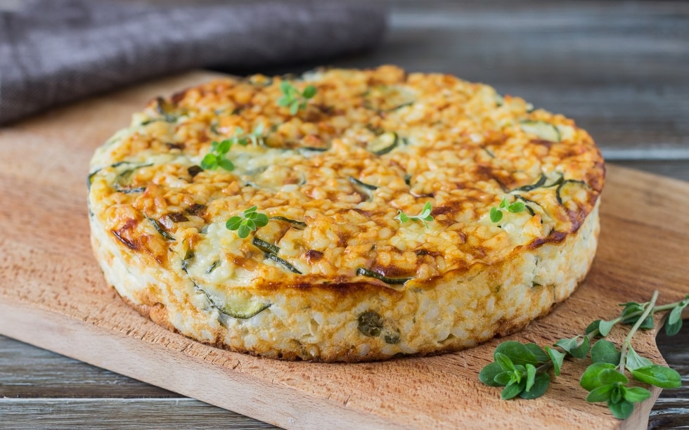 Torta di riso e zucchine alla maggiorana ricetta