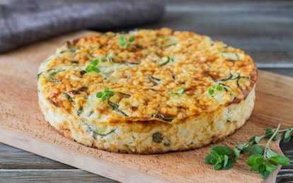 Torta di riso e zucchine alla maggiorana