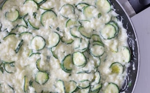 Preparazione Torta di riso e zucchine alla maggiorana - Fase 3