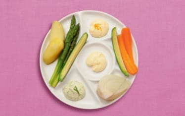 Verdurine al vapore con tris di maionese