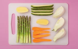 Preparazione Verdurine al vapore con tris di maionese - Fase 1