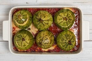 Preparazione Zucchine tonde ripiene di provola affumicata - Fase 5