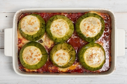 Preparazione Zucchine tonde ripiene di provola affumicata - Fase 5 Preparazione Zucchine tonde ripiene di provola affumicata - Fase 5