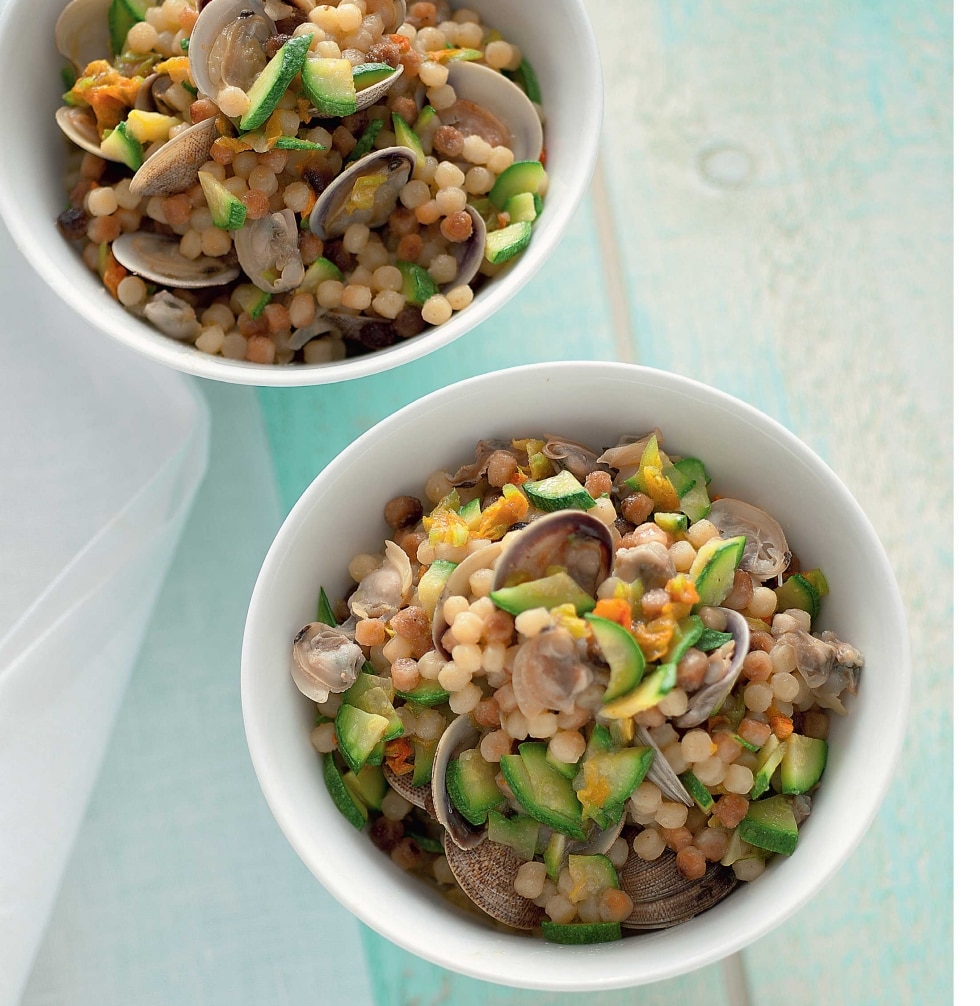 Fregula sarda con lupini e zucchine ricetta