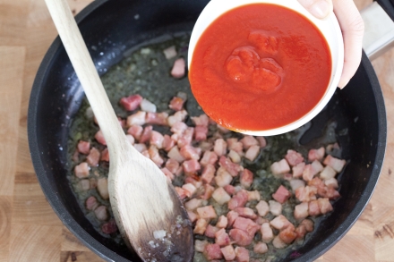 Preparazione Pennette alla vodka - Fase 3 Preparazione Pennette alla vodka - Fase 3