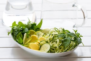 Preparazione Acqua aromatizzata al limone, zenzero, cetriolo e menta - Fase 2