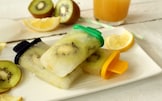 Ghiaccioli allo zenzero con limone e kiwi