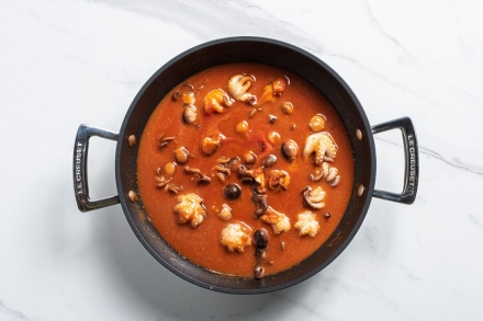 Preparazione Moscardini al sugo - Fase 2 Preparazione Moscardini al sugo - Fase 2