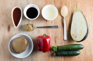 Preparazione Spiedini di seitan e verdure al forno - Fase 1