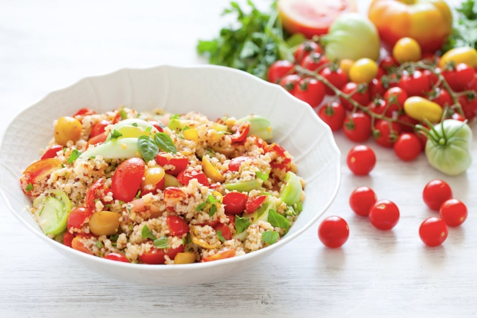 Insalata di pomodori e cereali ricetta