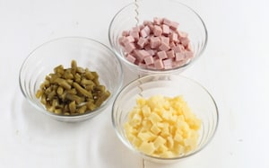 Preparazione Patate ripiene di prosciutto, formaggio e fagiolini - Fase 2