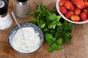 Preparazione Pomodori ripieni di ricotta e erbe aromatiche - Fase 1