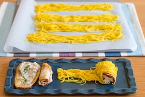 Preparazione Involtini di pasta e melanzane - Fase 3