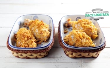 Pollo al forno ai corn flakes 