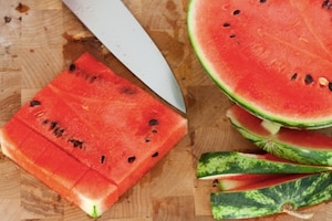 Preparazione Spiedini di anguria e feta - Fase 1