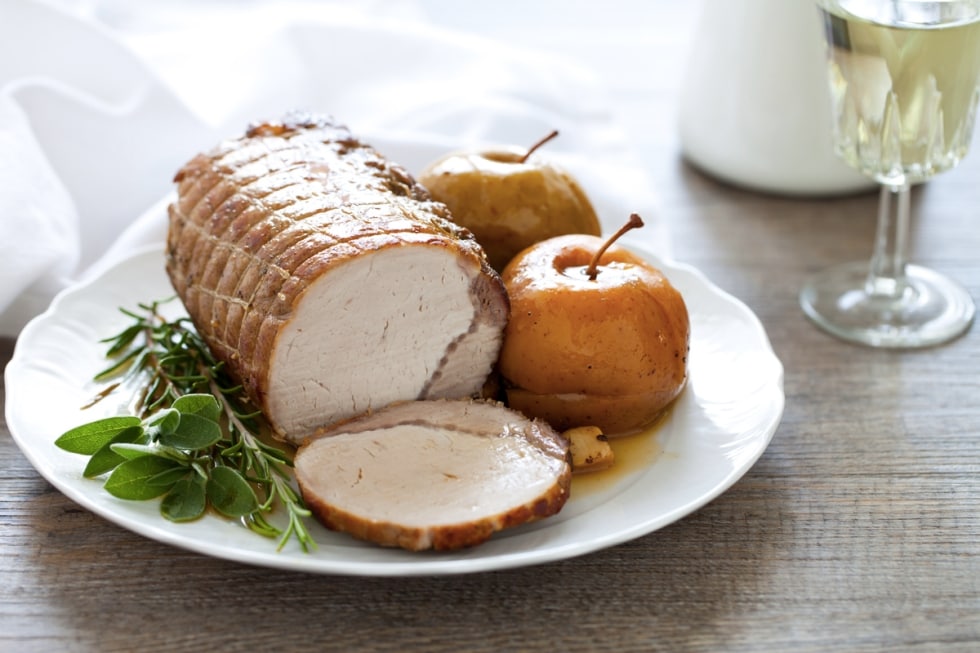 Arrosto di maiale al sidro e mele ricetta