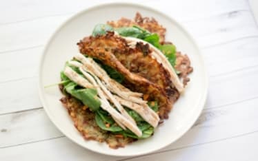 Tacos di rosti con insalata di pollo