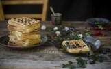 Waffle alla ricotta e mirtilli