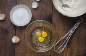 Preparazione Waffle alla ricotta e mirtilli - Fase 1