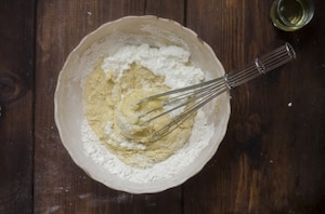 Preparazione Waffle alla ricotta e mirtilli - Fase 1