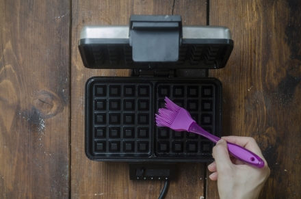 Preparazione Waffle alla ricotta e mirtilli - Fase 3 Preparazione Waffle alla ricotta e mirtilli - Fase 3