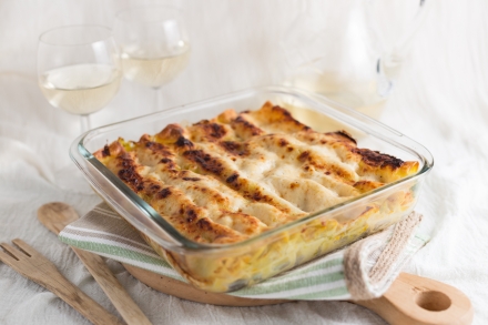 Preparazione Cannelloni di verza e porri con salsa di zucca - Fase 4 Preparazione Cannelloni di verza e porri con salsa di zucca - Fase 4