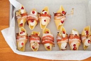 Preparazione Conchiglioni ripieni al bacon e melograno - Fase 5