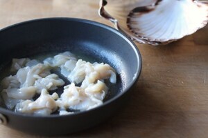Preparazione Pappardelle con salsa di capesante allo zafferano - Fase 2
