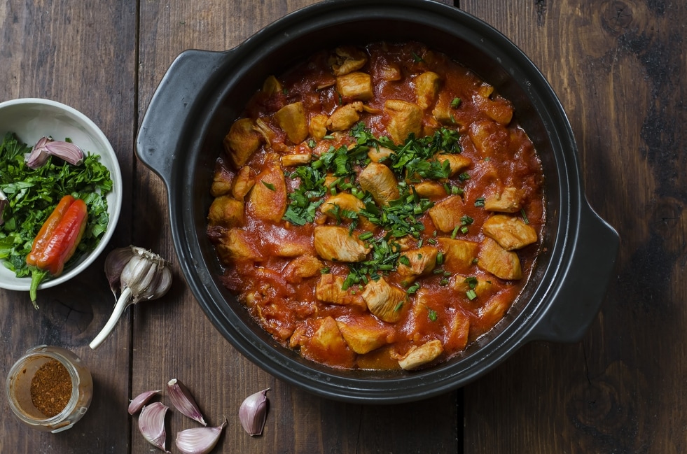 Spezzatino di pollo all'arrabbiata ricetta