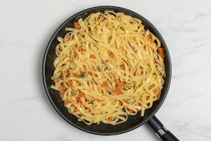 Preparazione Tagliatelle con guanciale croccante e zucca - Fase 4
