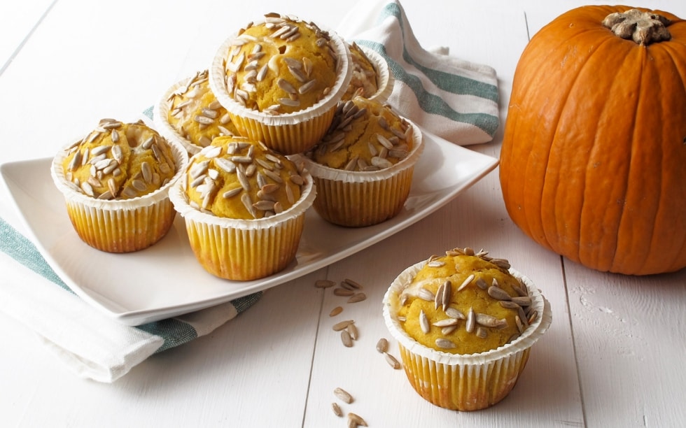 Muffin alla zucca con cuore di gorgonzola ricetta