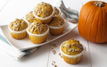 Muffin alla zucca con cuore di gorgonzola