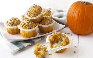 Preparazione Muffin alla zucca con cuore di gorgonzola - Fase 4