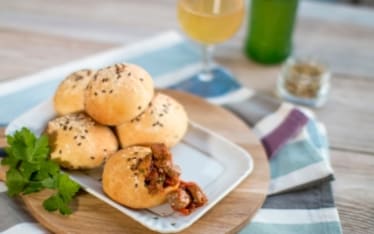 Panini ripieni di spezzatino