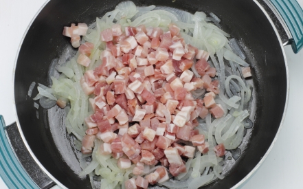 Preparazione Quiche lorraine - Fase 2 Preparazione Quiche lorraine - Fase 2
