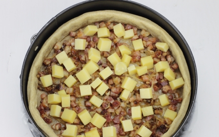 Preparazione Quiche lorraine - Fase 5 Preparazione Quiche lorraine - Fase 5