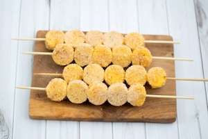 Preparazione Spiedini di polenta e formaggio - Fase 3