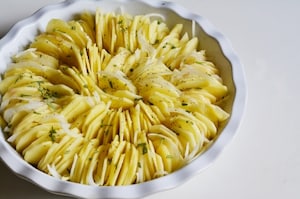 Preparazione Torta di patate al forno croccanti  - Fase 2